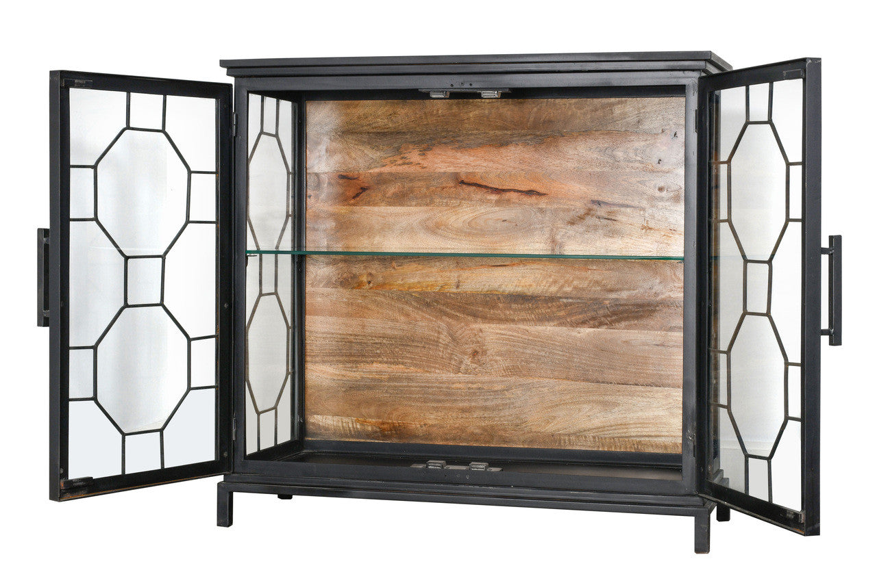 Berkshire 2 Door Metal Display Shelf Collector's Cabinet 43 Inches |  | Modishstore - 4