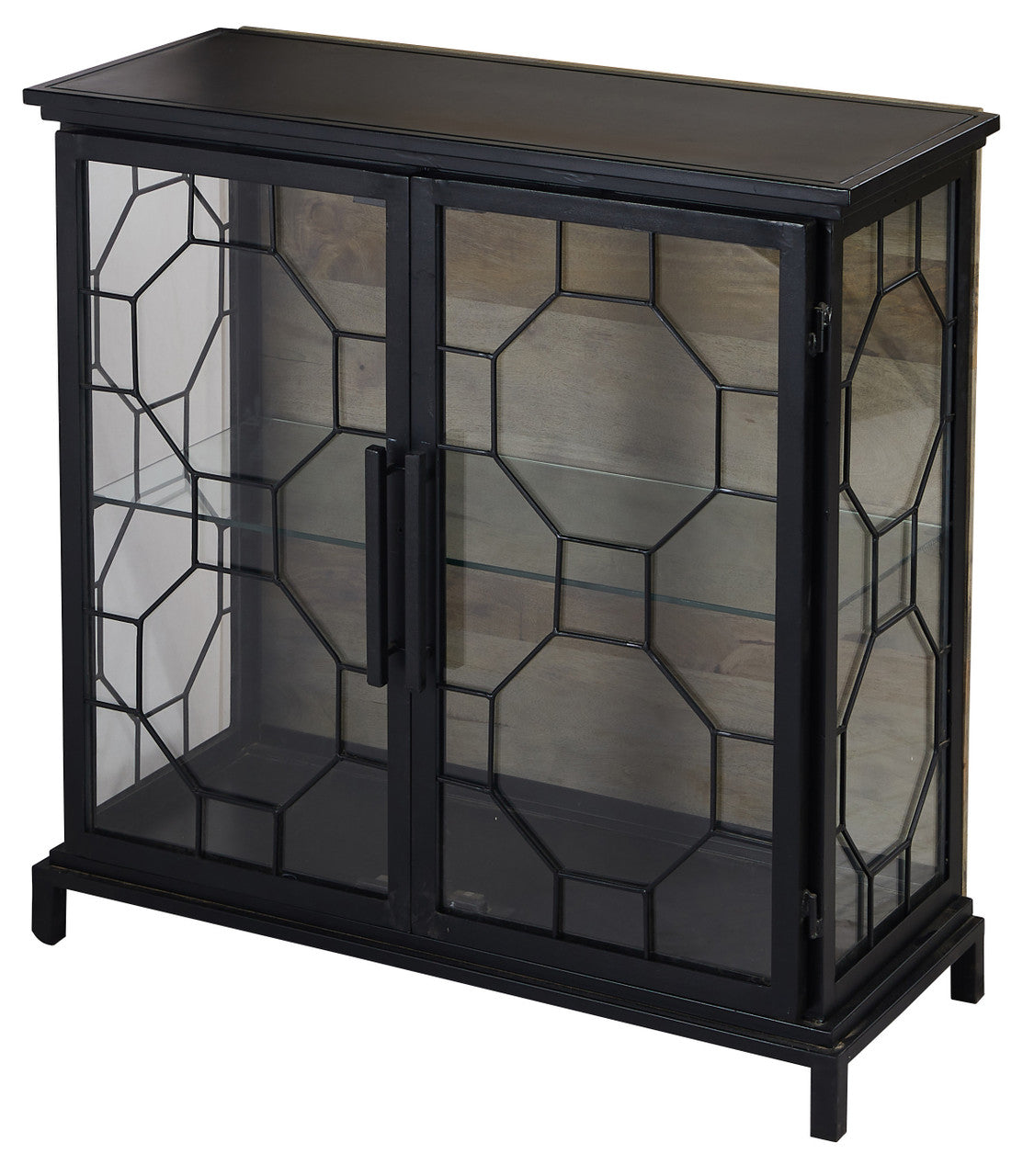 Berkshire 2 Door Metal Display Shelf Collector's Cabinet 43 Inches |  | Modishstore - 1