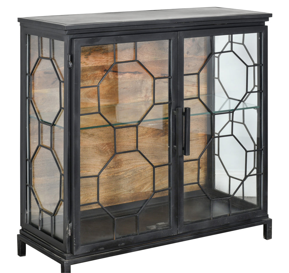 Berkshire 2 Door Metal Display Shelf Collector's Cabinet 43 Inches |  | Modishstore - 3