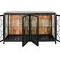 Berkshire 4 Door Metal Display Shelf Collector's Cabinet, Buffet or Credenza 72 Inches | Cabinets | Modishstore - 4