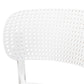 Baxton Studio Rae Modern and Contemporary White Finished Polypropylene Plastic 4-Piece Stackable Dining Chair Set | Dining Chairs | Modishstore - 5