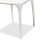 Baxton Studio Rae Modern and Contemporary White Finished Polypropylene Plastic 4-Piece Stackable Dining Chair Set | Dining Chairs | Modishstore - 6