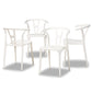 Baxton Studio Warner Modern and Contemporary White Plastic 4-Piece Dining Chair Set | Dining Chairs | Modishstore - 2