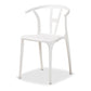 Baxton Studio Warner Modern and Contemporary White Plastic 4-Piece Dining Chair Set | Dining Chairs | Modishstore - 3