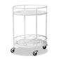 Baxton Studio Dallan Modern Industrial White Metal 2-Tier Kitchen Cart | Kitchen Carts | Modishstore - 2