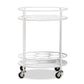 Baxton Studio Dallan Modern Industrial White Metal 2-Tier Kitchen Cart | Kitchen Carts | Modishstore - 3