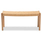 Baxton Studio Pacari Rustic Transitional Oak Brown Finished Wood and Hemp Accent Bench | Benches | Modishstore - 4