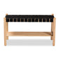 Baxton Studio Cadmus Rustic Mid-Century Modern Black and Oak Brown Finished Wood Bench | Benches | Modishstore - 4