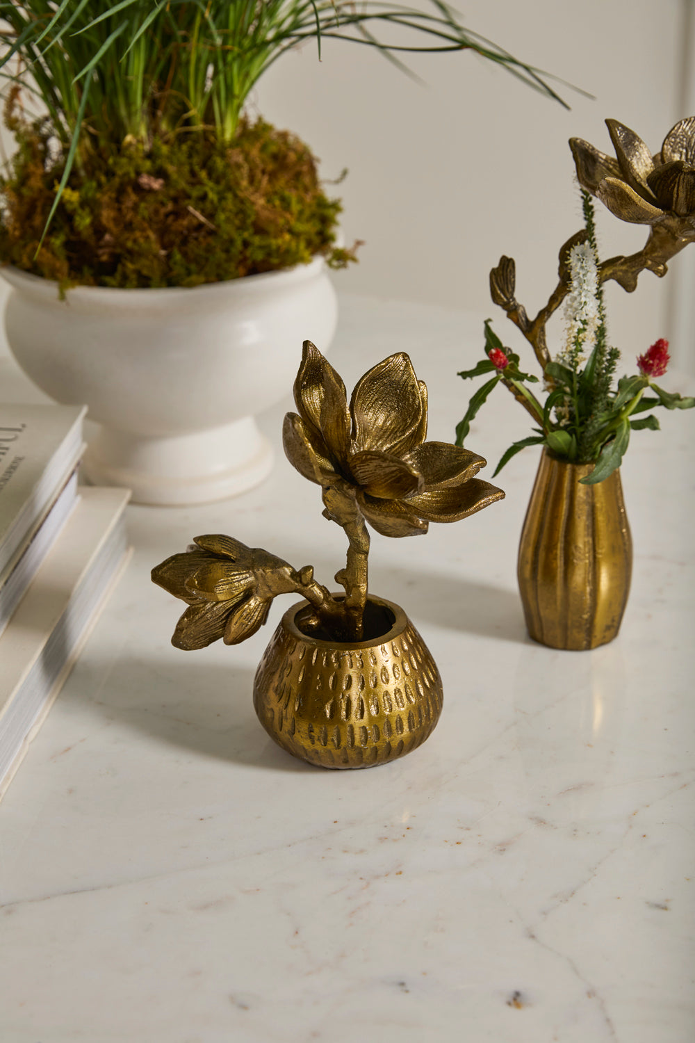 Butterfly Magnolia Sculpture Set of 2 By Accent DŽcor