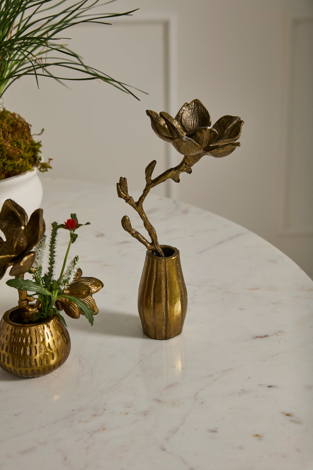 Butterfly Magnolia Sculpture Set of 2 By Accent DŽcor