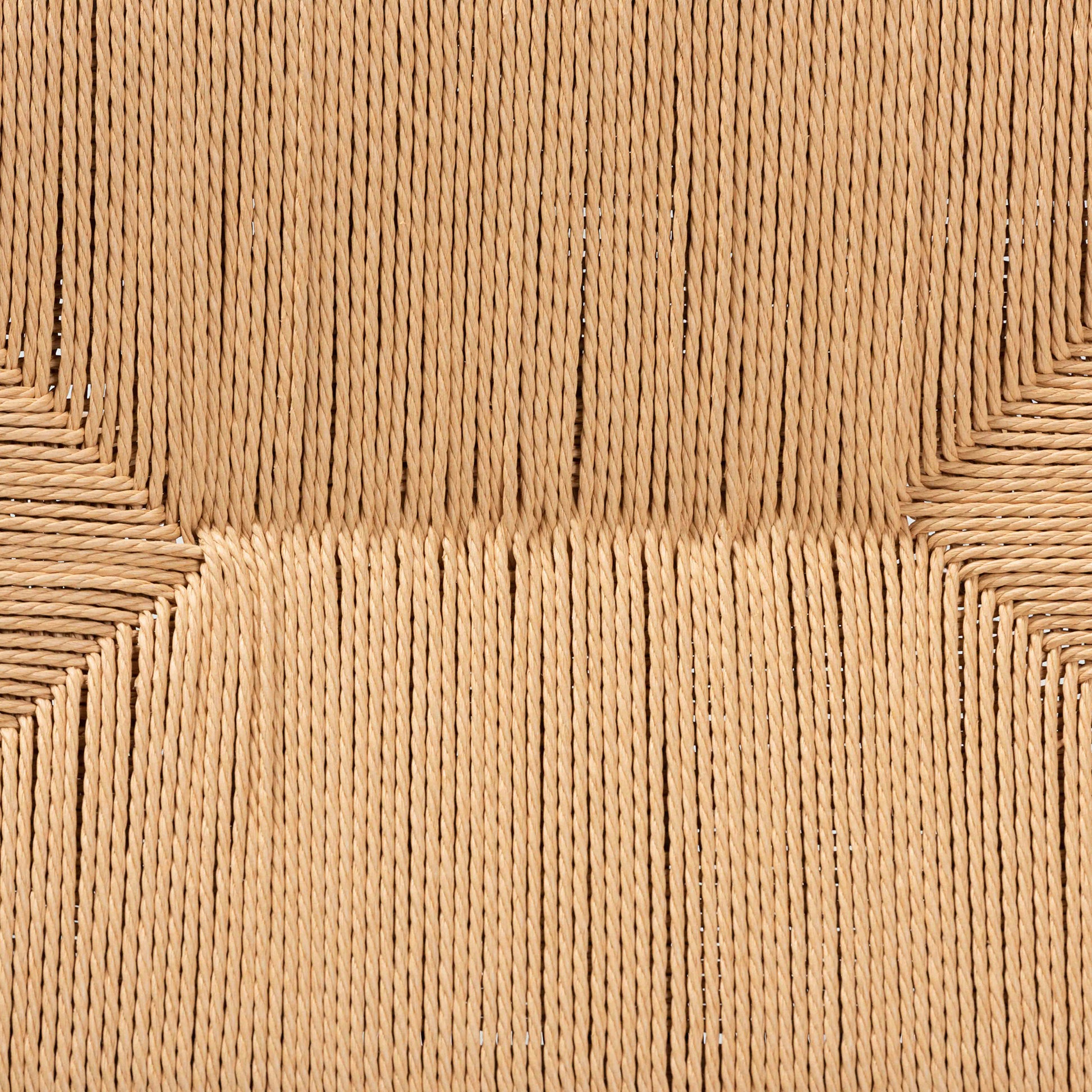 Baxton Studio Saura Mid-Century Modern Oak Brown Finished Wood and Hemp Accent Bench | Benches | Modishstore - 7