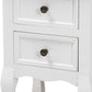 Baxton Studio Caelan Classic and Traditional White Finished Wood 2-Drawer End Table | Cabinets | Modishstore - 8