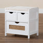 Baxton Studio Bastian Modern and Contemporary Light Beige Fabric and White Finished Wood 3-Drawer Storage Bench with Natural Rattan | Benches | Modishstore - 9