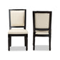 Baxton Studio Louane Traditional French Inspired Beige Faux Leather Upholstered and Black Finished Wood 2-Piece Dining Chair Set | Dining Chairs | Modishstore - 5