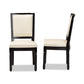 Baxton Studio Louane Traditional French Inspired Beige Faux Leather Upholstered and Black Finished Wood 2-Piece Dining Chair Set | Dining Chairs | Modishstore - 6