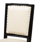 Baxton Studio Louane Traditional French Inspired Beige Faux Leather Upholstered and Black Finished Wood 2-Piece Dining Chair Set | Dining Chairs | Modishstore - 7
