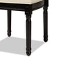 Baxton Studio Louane Traditional French Inspired Beige Faux Leather Upholstered and Black Finished Wood 2-Piece Dining Chair Set | Dining Chairs | Modishstore - 8