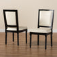 Baxton Studio Louane Traditional French Inspired Beige Faux Leather Upholstered and Black Finished Wood 2-Piece Dining Chair Set | Dining Chairs | Modishstore - 2
