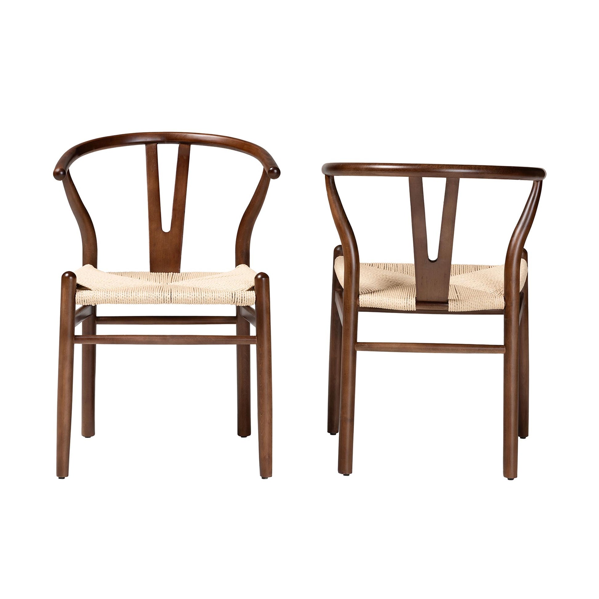 Baxton Studio Paxton Modern Dark Brown Finished Wood 2-Piece Dining Chair Set | Dining Chairs | Modishstore - 3