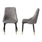 Baxton Studio Giada Contemporary Glam and Luxe Grey Velvet Fabric and Dark Brown Finished Wood 2-Piece Dining Chair Set | Dining Chairs | Modishstore - 6