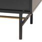 Baxton Studio Truett Modern Dark Brown Finished Wood and Two-Tone Black and Gold Metal TV Stand | TV Stands | Modishstore - 7