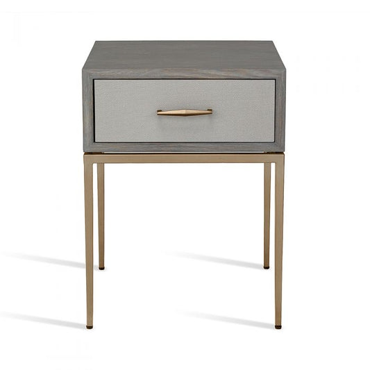 Corinna Bedside Table - Grey By Interlude Home | Nightstands | Modishstore