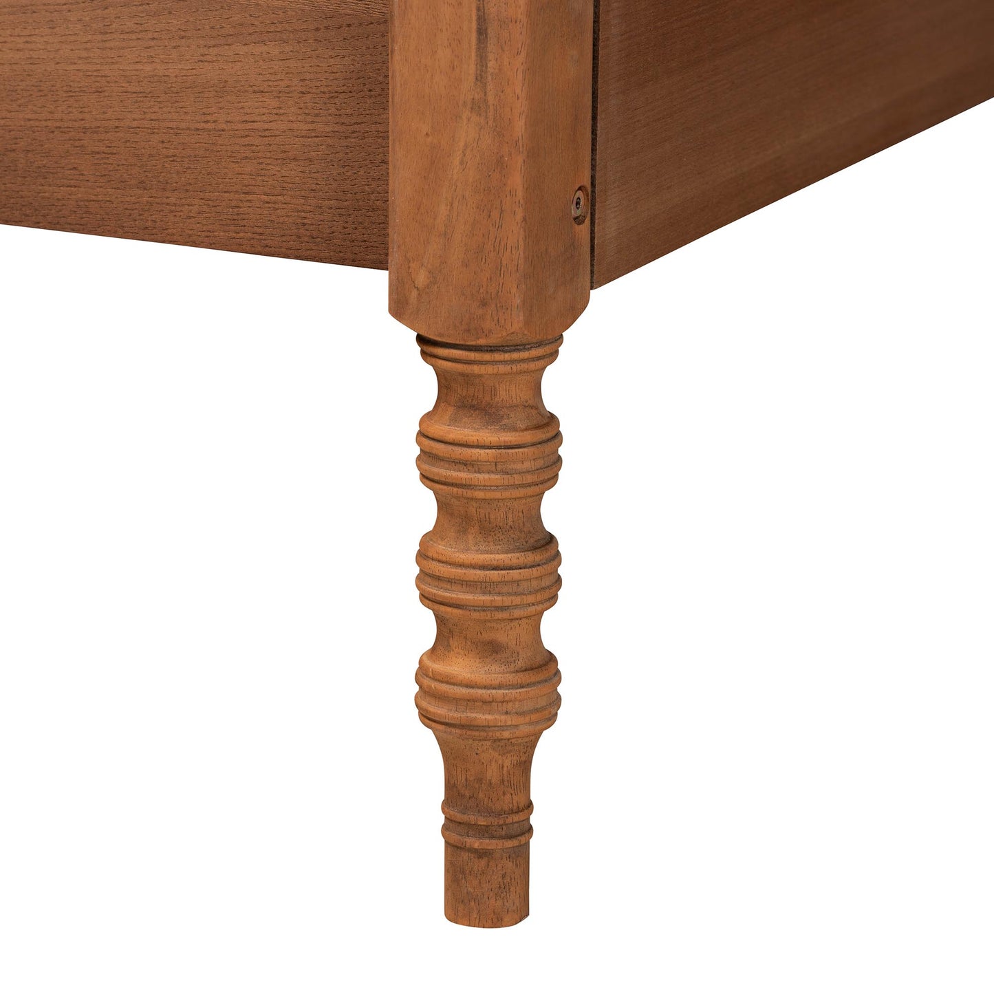 Baxton Studio Odeya Classic and Traditional Grey Fabric and Walnut Brown Finished Wood Queen Size Platform Bed | Beds | Modishstore - 10