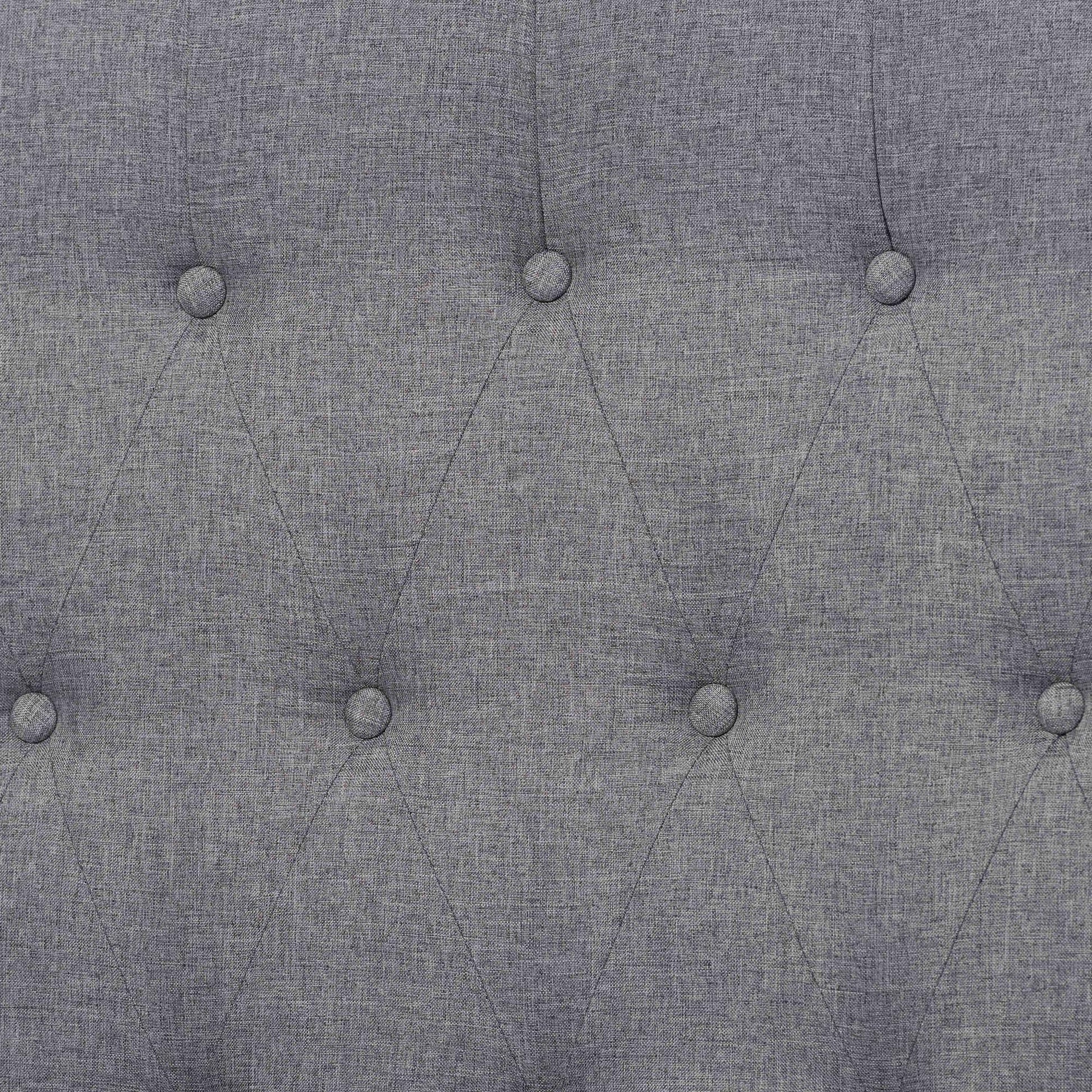 Baxton Studio Bellini Classic and Traditional Grey Fabric and Walnut Brown Finished Wood King Size Platform Bed | Beds | Modishstore - 11