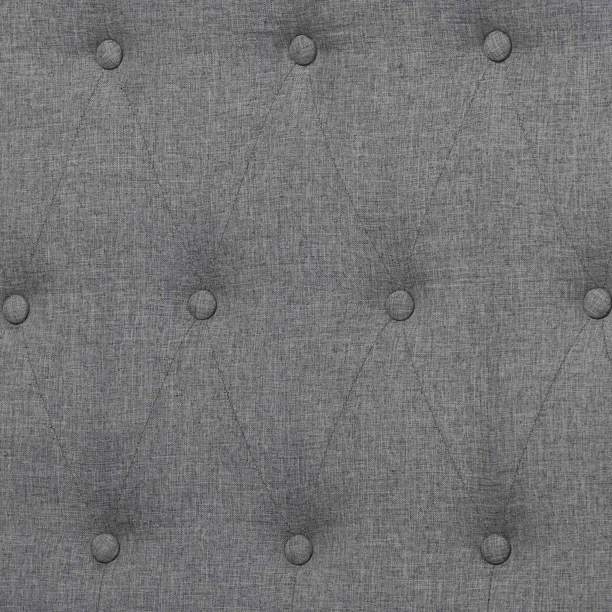 Baxton Studio Ballari Classic and Traditional Grey Fabric and Walnut Brown Finished Wood Queen Size Platform Bed | Beds | Modishstore - 11