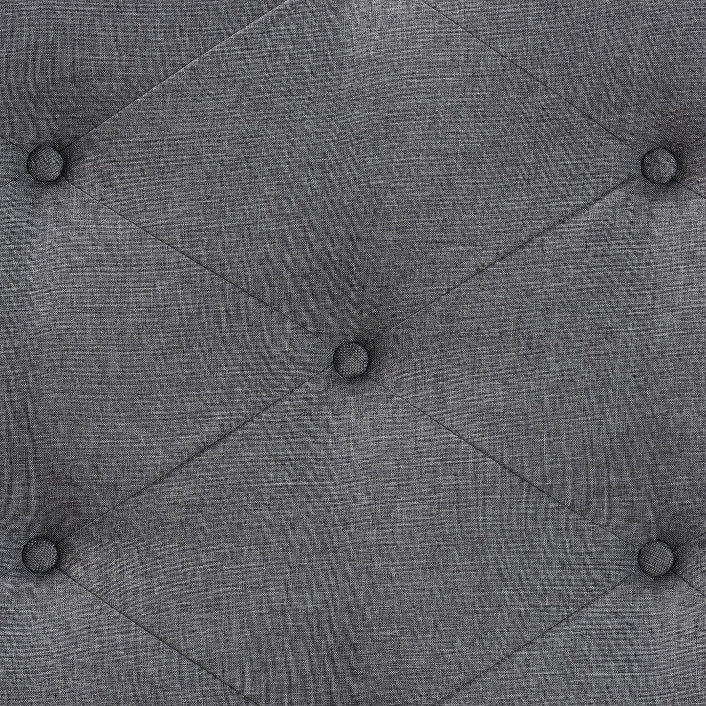 Baxton Studio Camila Classic and Traditional Grey Fabric and Walnut Brown Finished Wood King Size Headboard | Headboards | Modishstore - 5