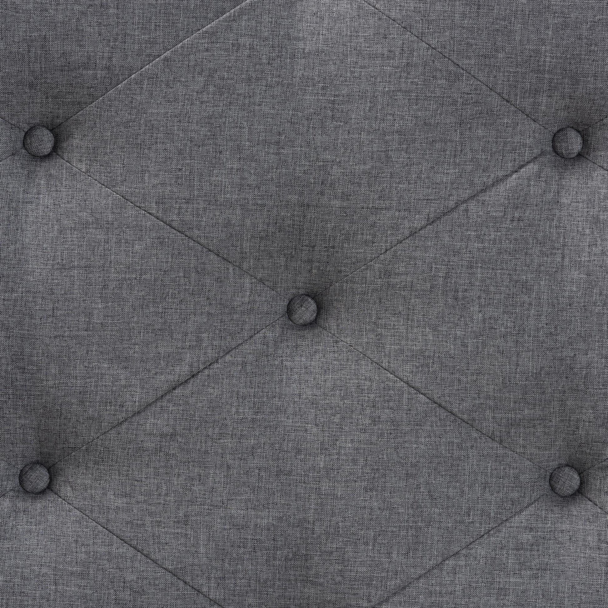 Baxton Studio Camila Classic and Traditional Grey Fabric and Walnut Brown Finished Wood King Size Headboard | Headboards | Modishstore - 5