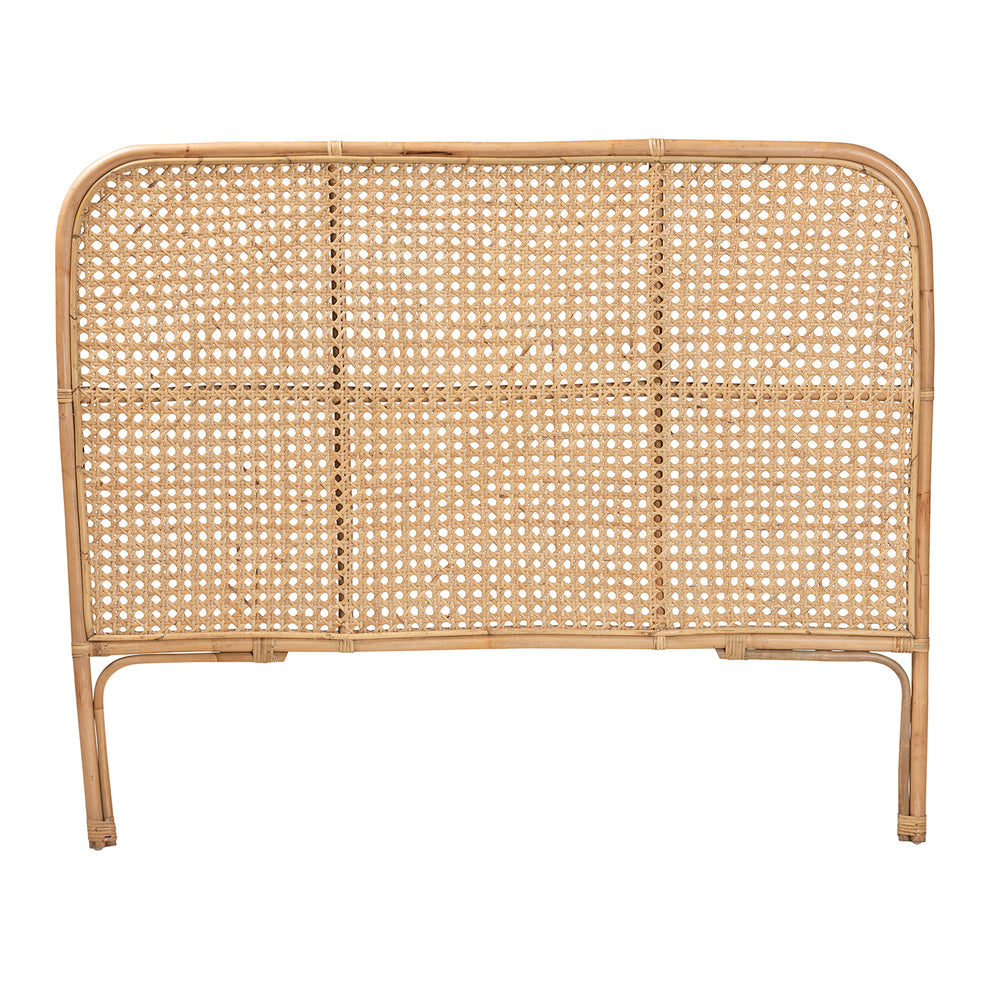 Baxton Studio bali & pari Linette Modern Bohemian Natural Rattan Queen Size Standalone Headboard | Headboards | Modishstore - 3