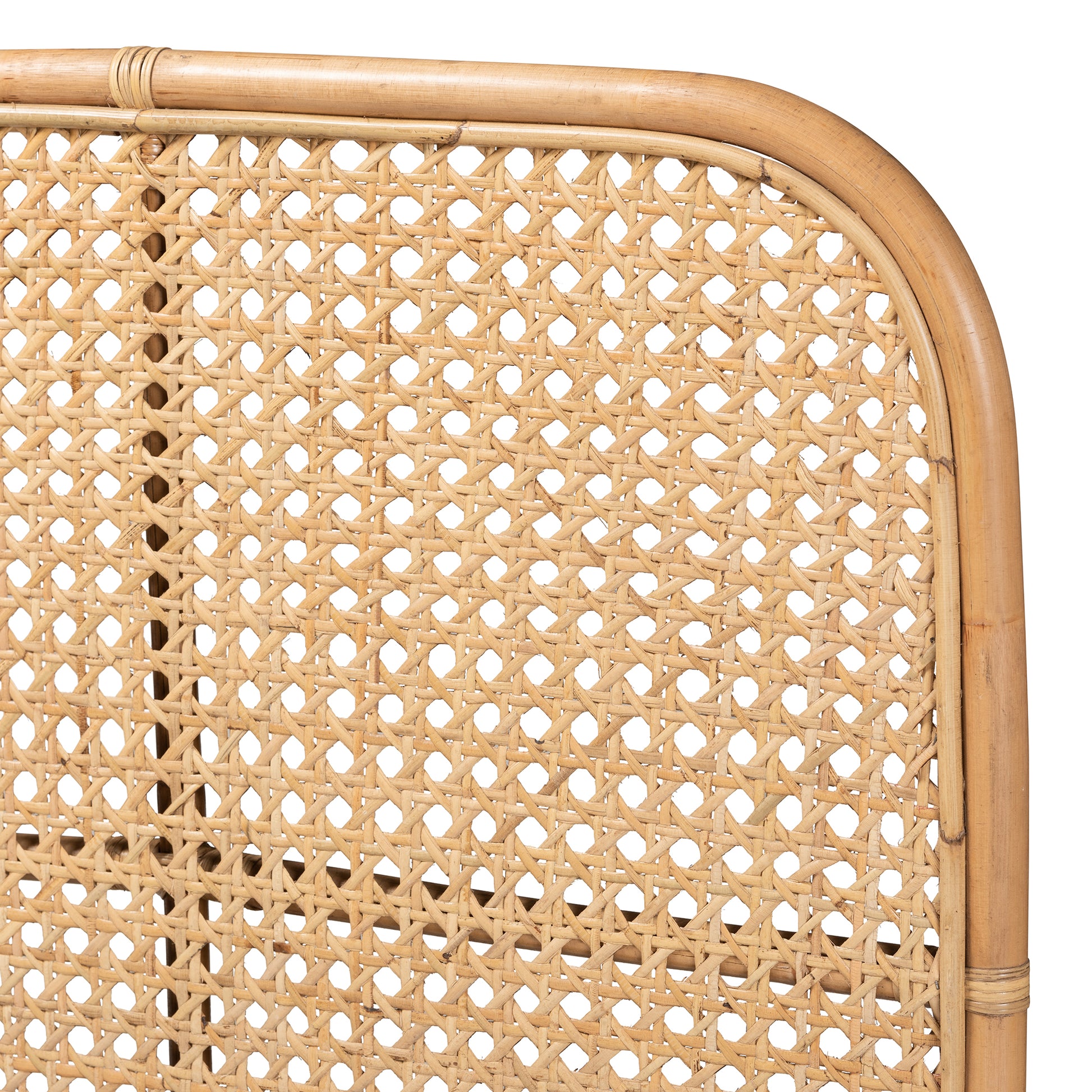 Baxton Studio bali & pari Linette Modern Bohemian Natural Rattan Queen Size Standalone Headboard | Headboards | Modishstore - 4