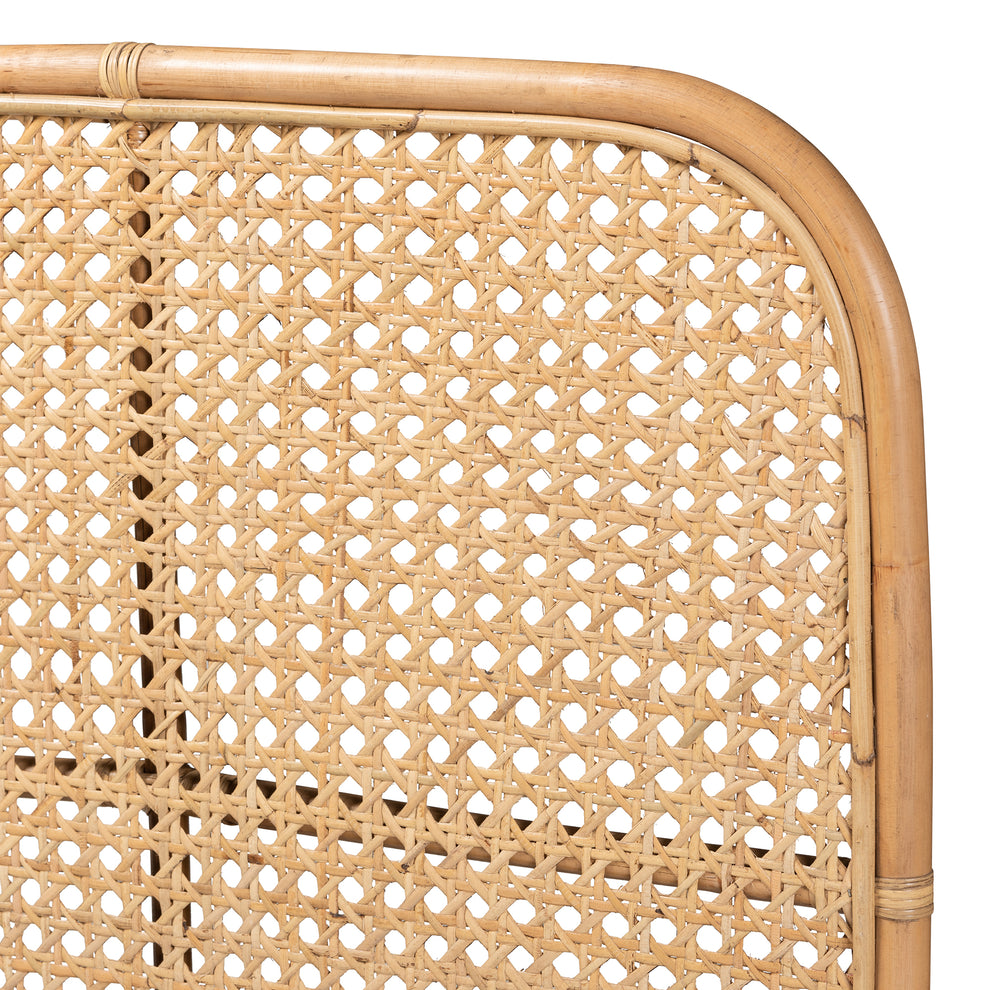 Baxton Studio bali & pari Linette Modern Bohemian Natural Rattan Queen Size Standalone Headboard | Headboards | Modishstore - 4