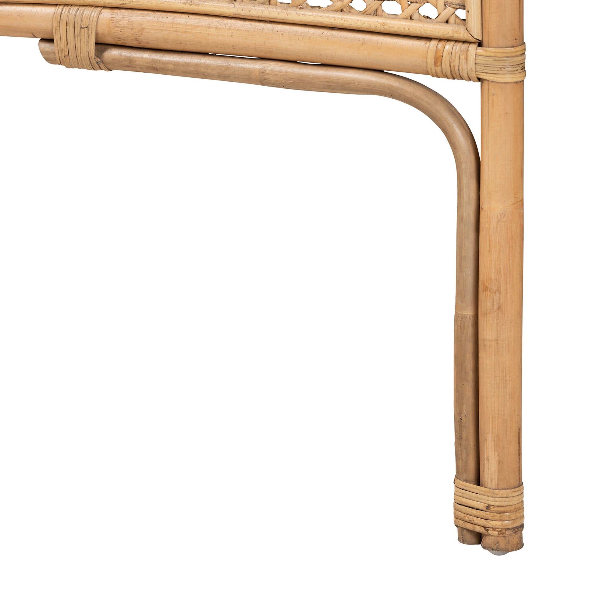 Baxton Studio bali & pari Linette Modern Bohemian Natural Rattan Queen Size Standalone Headboard | Headboards | Modishstore - 5