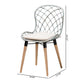 Baxton Studio bali & pari Sabelle Modern Bohemian Natural Brown Finished Teak Wood and Light Blue Rattan 2-Piece Dining Chair Set | Dining Chairs | Modishstore - 8