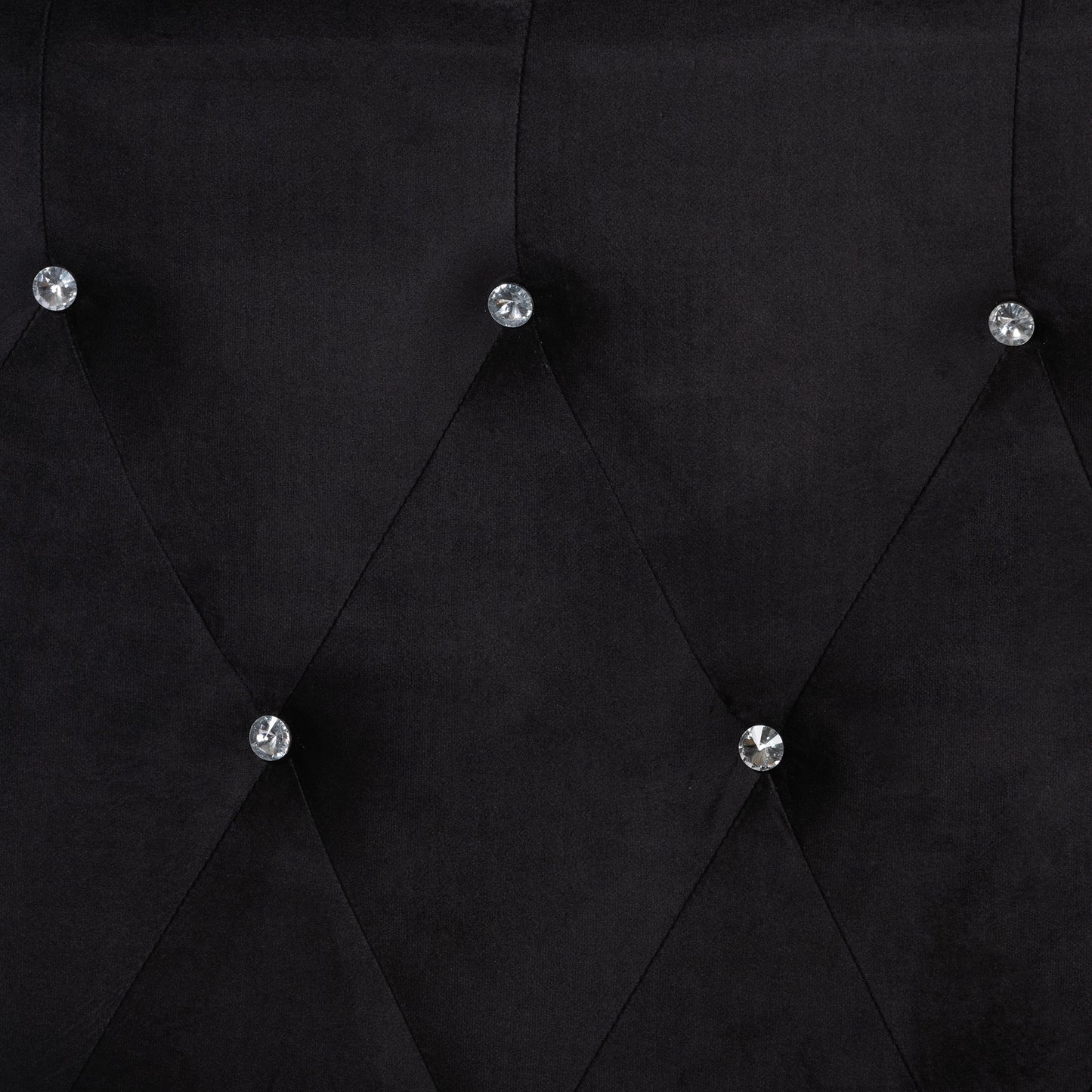 Baxton Studio Easton Contemporary Glam and Luxe Black Velvet and Gold Metal Queen Size Panel Bed | Beds | Modishstore - 7