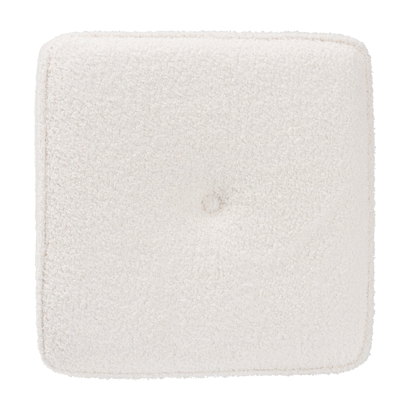 Baxton Studio Isaiah Modern and Contemporary Ivory Boucle Upholstered Ottoman | Ottomans | Modishstore - 4