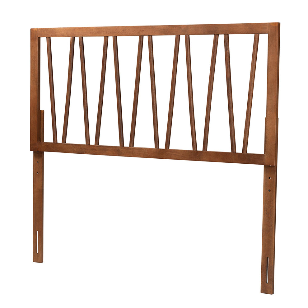 Baxton Studio Rahela Mid-Century Modern Ash Walnut Finished Wood Queen Size Headboard | Headboards | Modishstore - 2