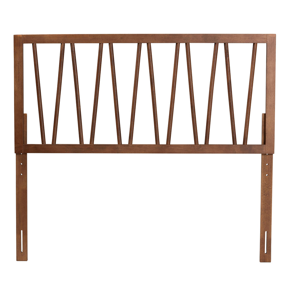 Baxton Studio Rahela Mid-Century Modern Ash Walnut Finished Wood Queen Size Headboard | Headboards | Modishstore - 3
