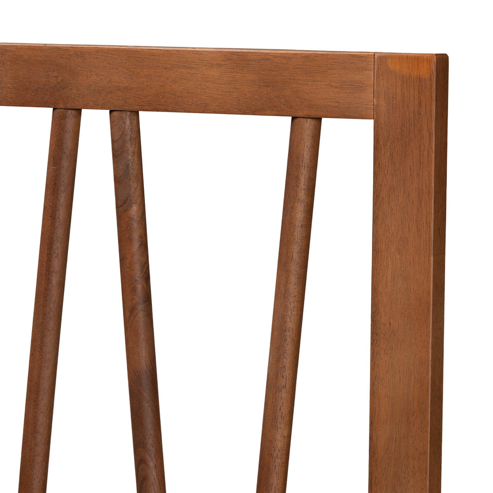 Baxton Studio Rahela Mid-Century Modern Ash Walnut Finished Wood Queen Size Headboard | Headboards | Modishstore - 4