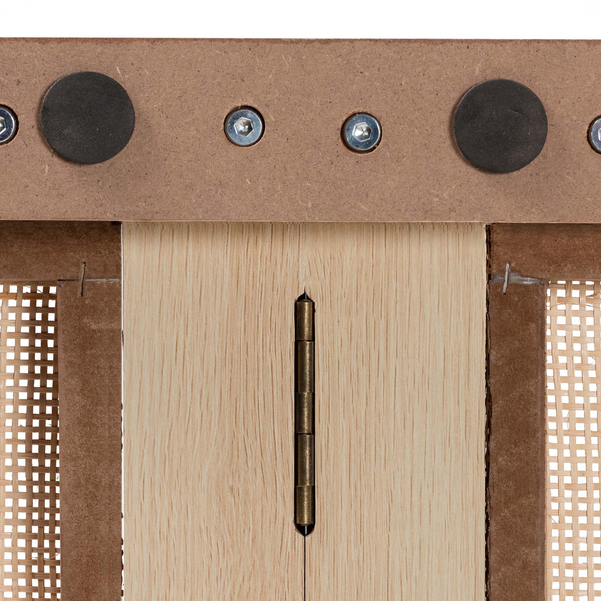 Baxton Studio Oline Modern Bohemian Light Brown Finished Wood and Natural Rattan Queen Size Headboard | Headboards | Modishstore - 6