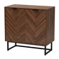 Baxton Studio Sadia Modern Walnut Brown Finished Wood Storage Cabinet | Cabinets | Modishstore - 2