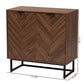 Baxton Studio Sadia Modern Walnut Brown Finished Wood Storage Cabinet | Cabinets | Modishstore - 10