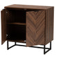 Baxton Studio Sadia Modern Walnut Brown Finished Wood Storage Cabinet | Cabinets | Modishstore - 3