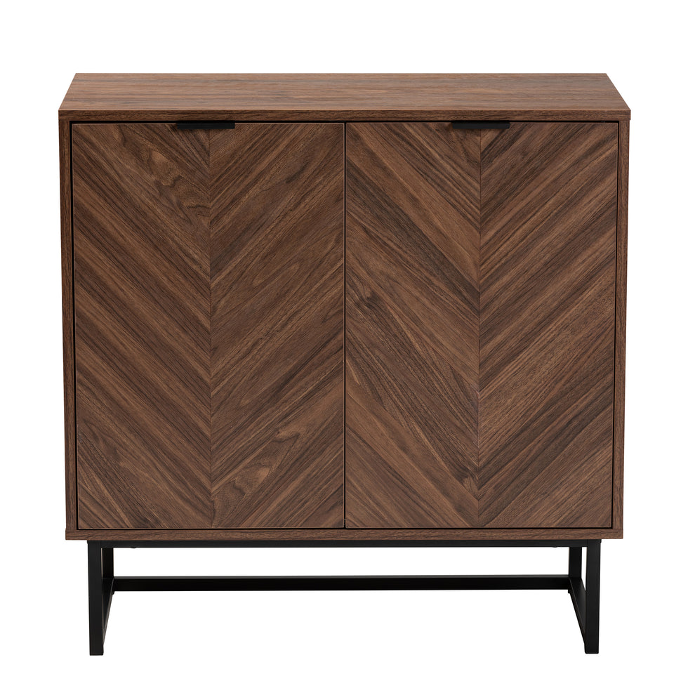 Baxton Studio Sadia Modern Walnut Brown Finished Wood Storage Cabinet | Cabinets | Modishstore - 4