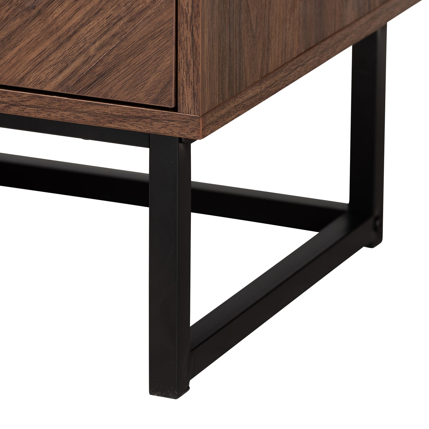 Baxton Studio Sadia Modern Walnut Brown Finished Wood Storage Cabinet | Cabinets | Modishstore - 7