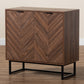 Baxton Studio Sadia Modern Walnut Brown Finished Wood Storage Cabinet | Cabinets | Modishstore - 9