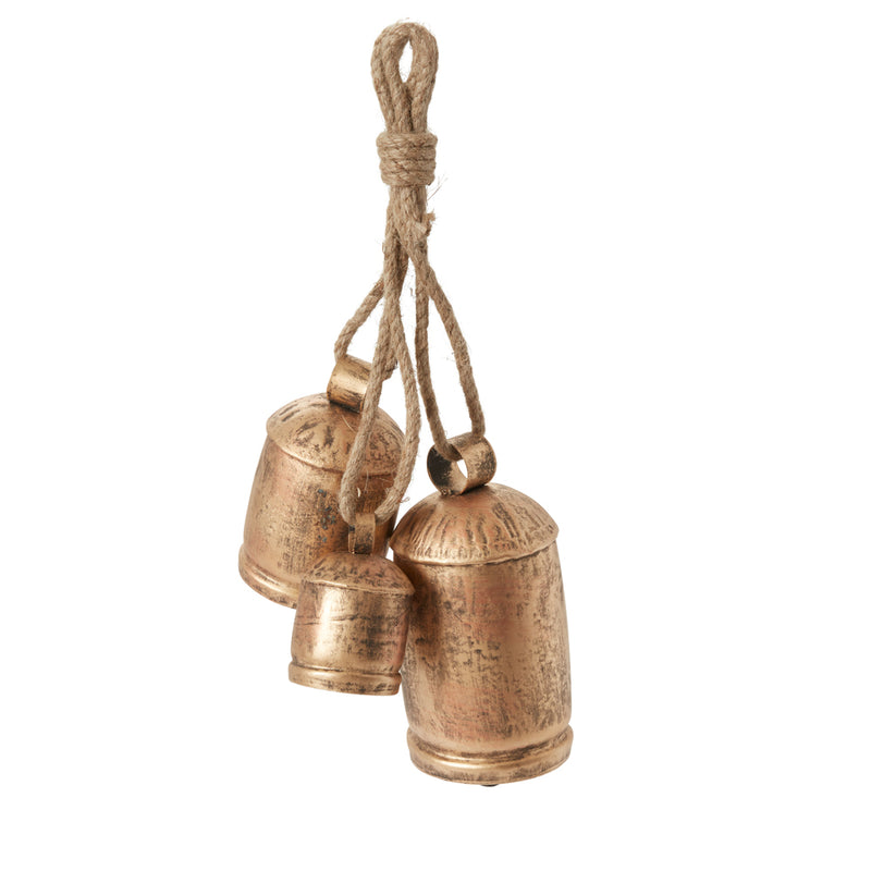 Gathered Hanging Bells Set of 2 By Accent Decor | Decor | Modishstore - 4