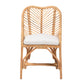 Baxton Studio bali & pari Arween Modern Bohemian Natural Brown Rattan Dining Chair | Dining Chairs | Modishstore - 3
